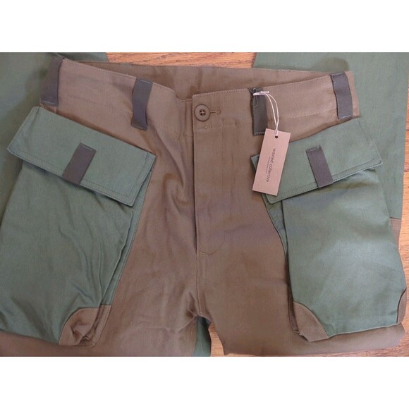 New Wasted Collective Cargo Hiking Field Pants Size Small Green Brown Japan NWT - Picture 7 of 11